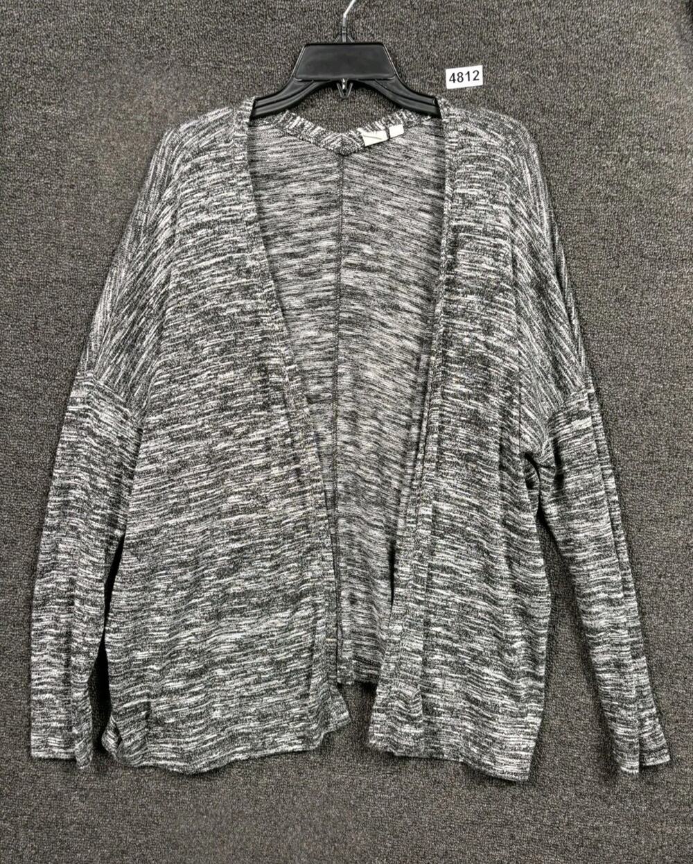 Gap Open Front Cardigan Sweater Womens Size M Gray Heather Long Sleeves Soft